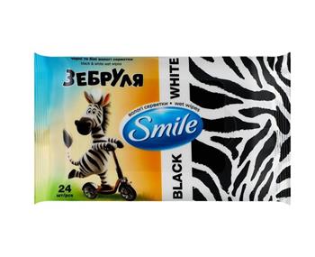 Серветки вологі Smile Зебруля №24