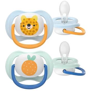 Пустушка силіконова Avent Ultra Air Happy (0-6) ортодонтична арт.SCF080/23 №2 у футлярі для стерилізації