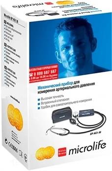 Тонометр механічний (манжета 22-32см, вбудований стетоскоп) Microlife BP AG 1-30 / Мікролайф