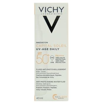 Флюїд Vichy Capital Soleil SPF50+ проти ознак фотостаріння шкіри обличчя, 40мл / Віши