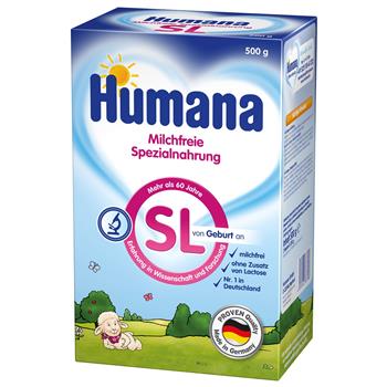 Суміш суха безмолочна Нumana SL Expert на основі ізоляту соєвого білка для дітей з народження та старших дітей, 500г