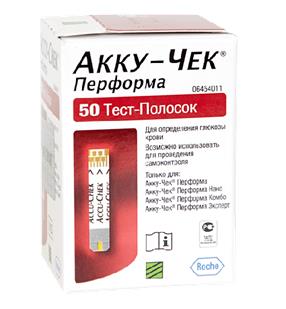 Тест-смужки Accu-Chek Performa для глюкометра, №50 / Акку-Чек Перформа