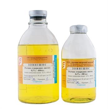 Етакридину лактат 0,1% розчин водний 200мл. (РВВ)