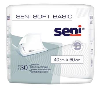 Пелюшки Seni Soft Basic гігієнічні одноразові 40х60см, 30шт/Сені