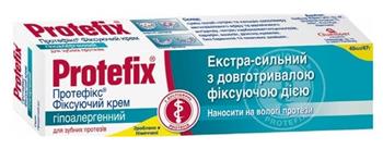 Крем для фіксації зубних протезів Protefix / Протефікс гіпоалергенний, 40мл/47г
