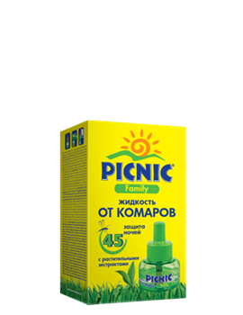 Рідина для фумігатора Picnic Family / Пікнік від комарів 45 ночей 30мл