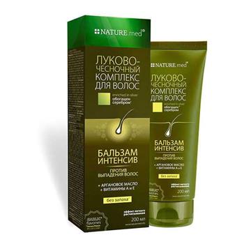 Бальзам інтенсив NATURE.med цибулево-часниковий комплекс проти випадіння волосся, 200мл / Натурмед
