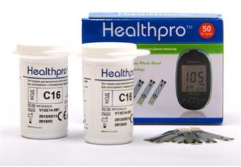 Тест-смужки Healthpro / Хелспро для визначення рівня глюкози №50