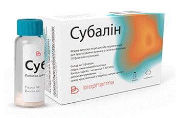 Субалін порошок ліофілізований фл. №10
