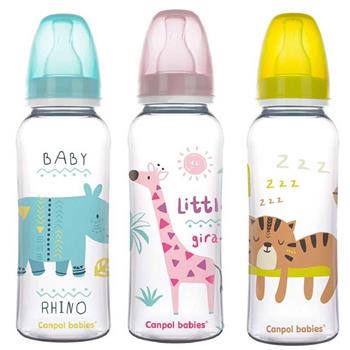 Пляшка для годування Canpol, пластикова з малюнком 250мл (59/200) (Канпол)