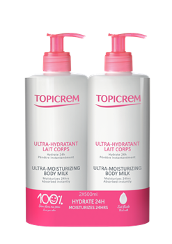 Набір Емульсія для тіла Topicrem Ultra Hydratant Body ультразволожуюча, 500мл х 2фл.