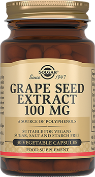 Екстракт виноградних кісточок Solgar (Grape Seed) 100мг, капс. №30 (Солгар)