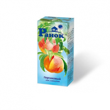 Сік персиковий з м'якоттю "Добрий ранок" 0,2л