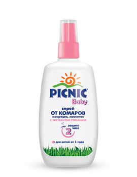 Лосьйон дитячій Picnic Baby / Пікнік з ромашкою від комарів, мокреців, москітів 100мл