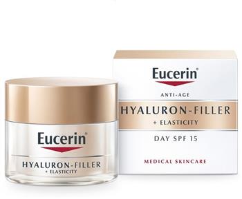 Крем для обличчя денний Eucerin Hyaluron-Filler + Elasticity SPF15 антивіковий для підвищення пружності шкіри (69675), 50мл