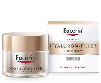 Крем для обличчя нічний Eucerin Hyaluron-Filler + Elasticity для біоревіталізації та підвищення пружності шкіри (69678), 50мл