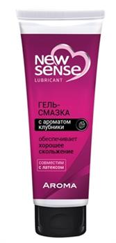 Гель-змазка інтимний New Sense / Нью Сенс з ароматом полуниці 100мл