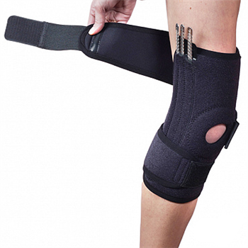 Бандаж (ортез) на колінний суглоб зі спіралеподібними ребрами жорсткості р.універс. (31-48) арт.4054 /Алком