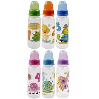 Пляшка для годування Ліндо пластикова з силіконовою соскою, 250мл (LI143) / Lindo