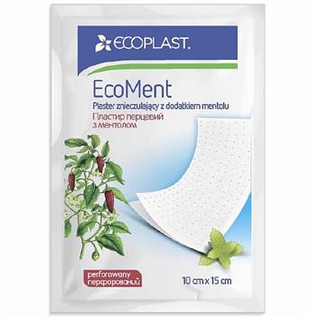 Пластир перцевий з ментолом EcoMent перфорований 10х15см Ecoplast / Екопласт