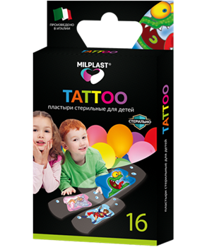 Пластир дитячий Milplast / Мілпласт Tattoo стер. №16