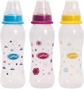 Пляшка для годування Ліндо пластикова з силіконовою соскою, 250мл (LI145) / Lindo