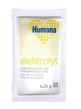 Суміш регідратаційна Humana elektrolyt Banana, Електроліт з бананом, по 6,25г пак. №1 / Хумана