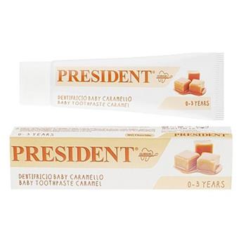 Зубна паста дитяча President Baby / Президент (0-3), Карамель, 30мл