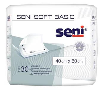 Пелюшки Seni Soft Basic Dry гігієнічні одноразові 40x60см, 30шт/Сені