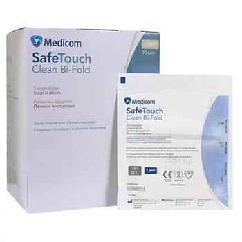Рукавички хірургічні Medicom Safe-Touch Clean Bi-Fold латексні неприпудрені, р.6,0 стер., пара (арт.1134-А)