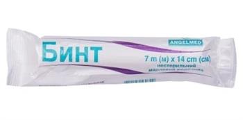 Бинт марлевий мед. Angelmed, нестерильний 7м х 14см