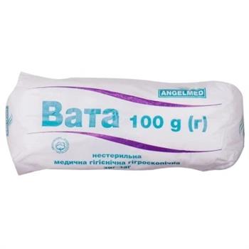 Вата мед. гігієнічна Angelmed н/с зиг-заг 100г