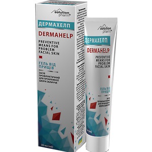 Гель від прищів Дермахелп Solution Pharm для проблемної шкіри обличчя 30мл