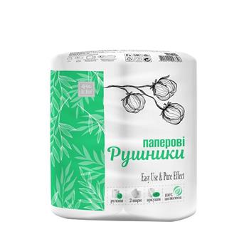 Рушники паперові Dr.Nice Економ двошарові, 2 рулони в уп.