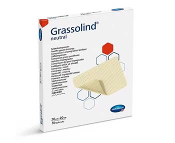 Пов'язка атравматична мазева Grassolind neutral, стер. 20х20см №1 / арт.499315 / Граззолінд