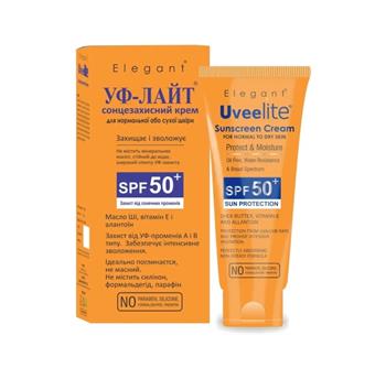 Крем Elegant Uveelite УФ-Лайт SPF50+ сонцезахисний, 60г