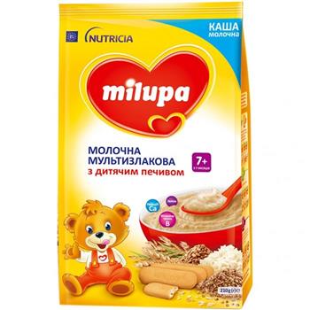 Каша молочна Milupa мультизлакова з печивом для дітей від 7 місяців, 210г