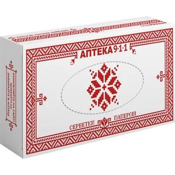 Серветки паперові Аптека 911 двошарові білі №80