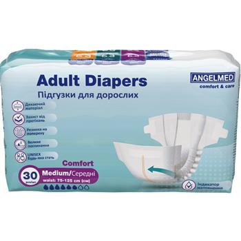 Підгузки для дорослих Angelmed Comfort p.М (75-125см) (6крапель) №30
