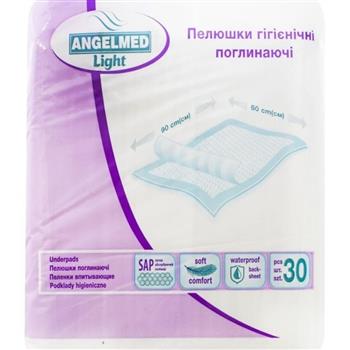 Пелюшки гігієнічні поглинаючі Angelmed light 60x90 №30