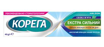 Крем для фіксації зубних протезів Корега Екстра Сильний Класичний, м'ятний смак, 40г