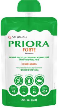 Пріора Форте харчування для спеціальних медичних цілей для дорослих та дітей від 3 років, зі смаком абрикоса, 200мл