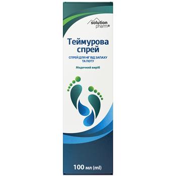 Спрей для ніг Теймурова від запаху та поту Solution Pharm, 100мл (ВМП)