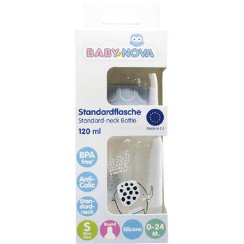 Пляшечка для годування Baby-Nova Декор для хлопчика (0-24), 120мл (арт.46010/2)