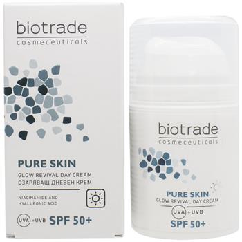Крем денний для обличчя Biotrade Pure Skin SPF50+ для відновлення сяяння шкіри, 50мл