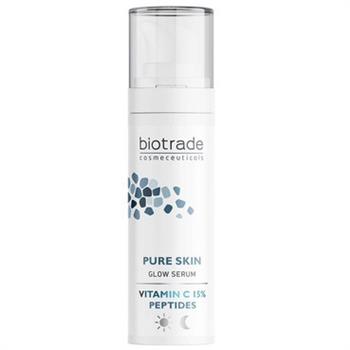 Сироватка для обличчя Biotrade Pure Skin з вітаміном С 15% та пептидами для сяяння шкіри, 30мл